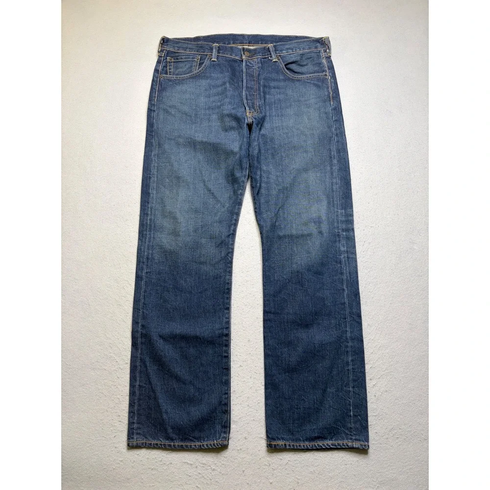 Levi's 501 Jeans Mens 38x32 Dark Wash Brooks Brothers Made in USA Straight Leg